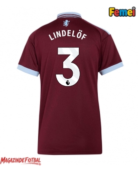 Aston Villa Victor Lindelof #3 Tricou Fotbal Replică 2026-27 Femei Acasa Aston Villa Victor Lindelof #3 Tricou Fotbal Replică 2026-27 Femei Acasa